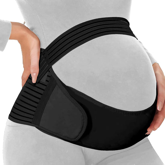 Motherly Polyester Maternity Belt For Belly , Pregnancy Support Pre Natal-Belly Band, Adjustable & Breathable Waist Support , Helps In Back Pain, Pre And Postpartum (Large)
